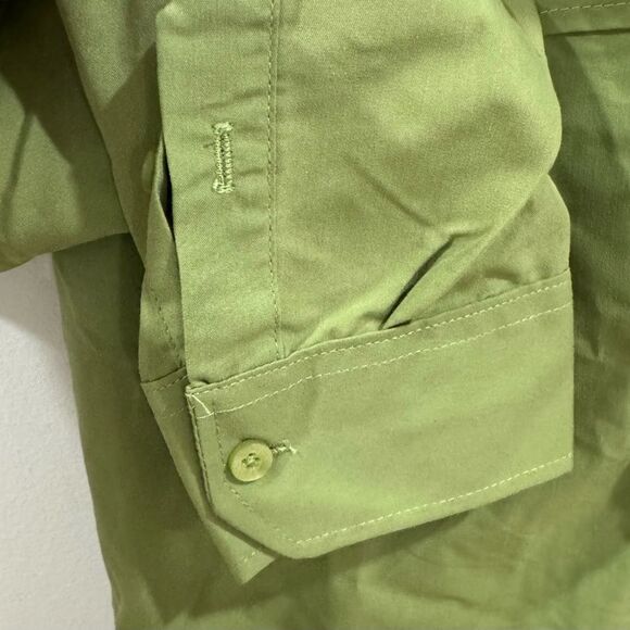 Brooklyn’s Best men’s olive green casual button down shirt size medium NWT - Picture 3 of 8